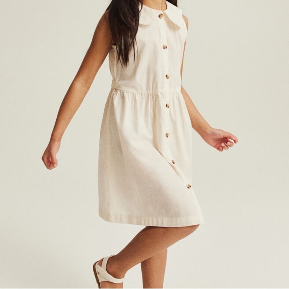 H&M Cream Kids Dress with Buttons 2T